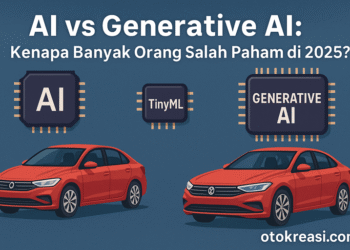 Perbedaan AI dan generative AI pada mobil modern dan ESP32 di Indonesia tahun 2025.