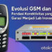 Ilustrasi Nokia 3310 mewakili GSM berhadapan dengan modem CDMA era 2000-an, simbol fondasi konektivitas seluler yang mengubah garasi menjadi laboratorium inovasi – Otokreasi.com
